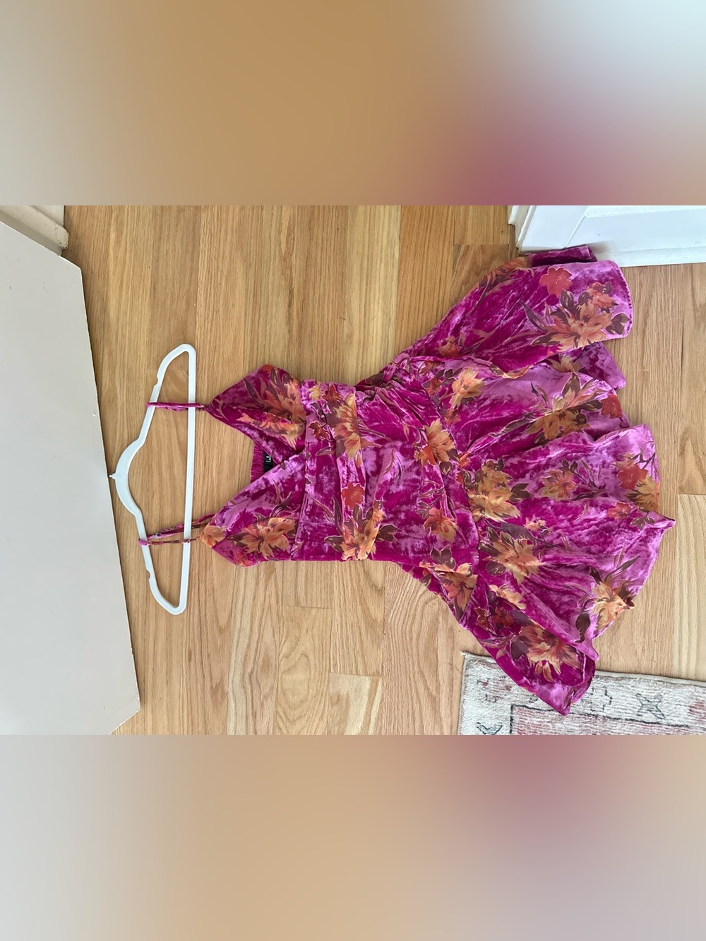 Lulus Hot Pink Velvet Mini Dress